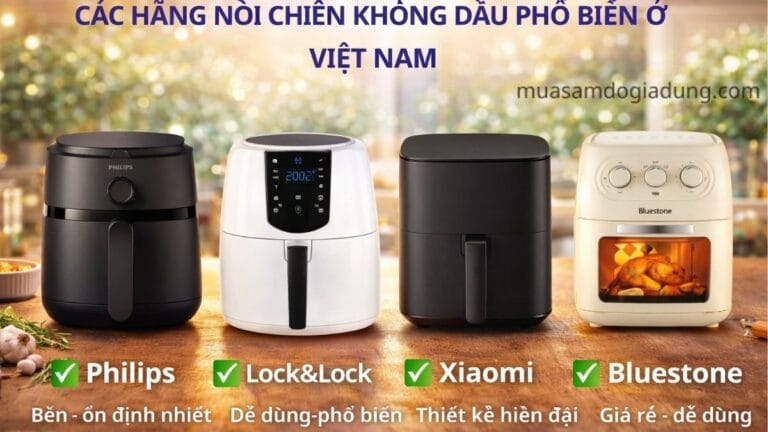 So sánh các thương hiệu nồi chiên không dầu Philips Lock&Lock và Sunhouse về thiết kế và phân khúc giá