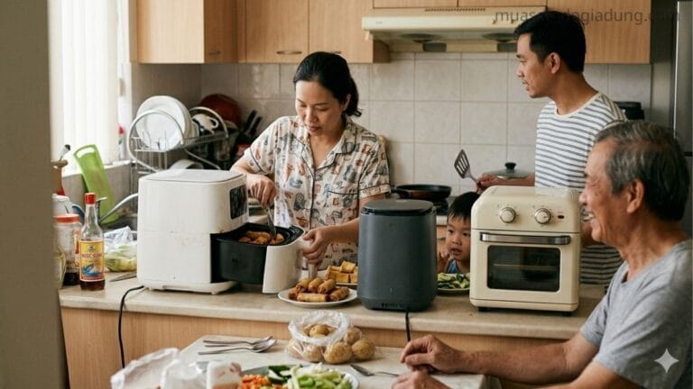 Lựa chọn nồi chiên không dầu phù hợp với nhu cầu sử dụng của gia đình trong bếp