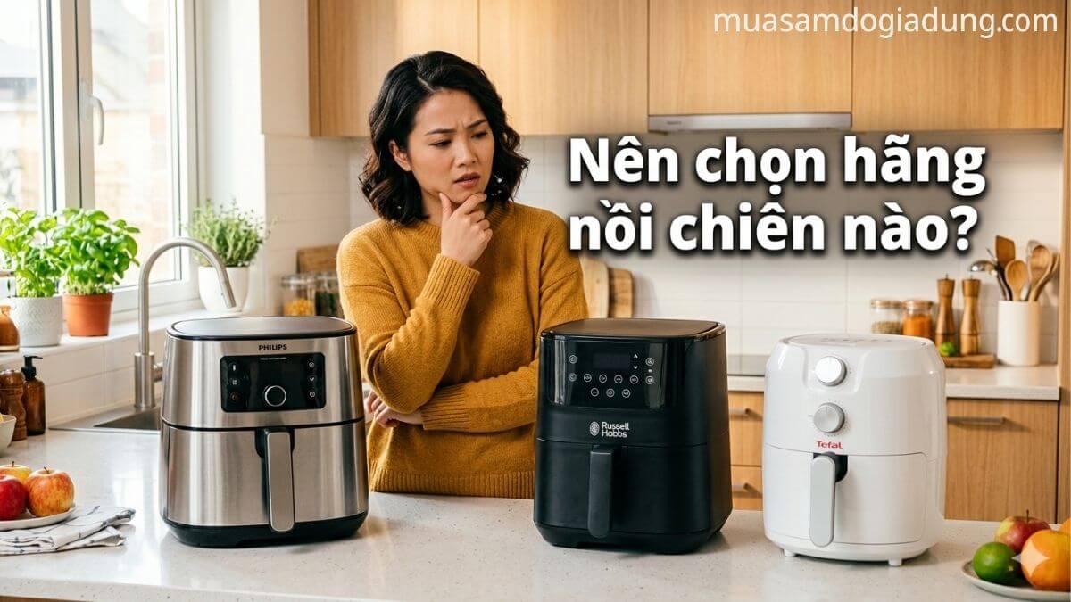 Các hãng nồi chiên không dầu phổ biến tại Việt Nam và cách chọn phù hợp