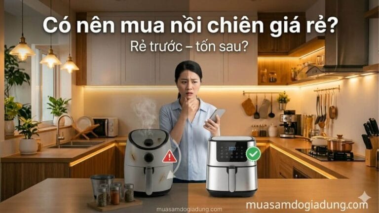 Có nên mua nồi chiên không dầu giá rẻ không và rủi ro khi chọn sản phẩm giá thấp