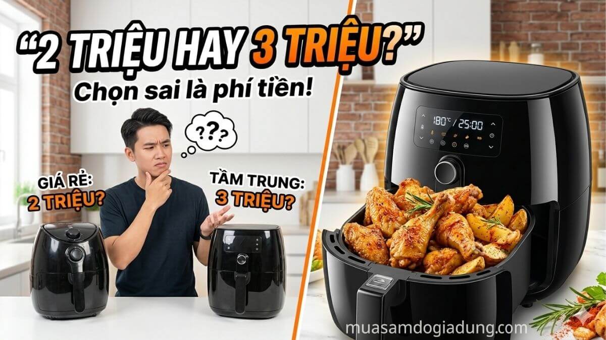 nồi chiên không dầu 2-4 triệu có đáng mua không nên chọn loại nào