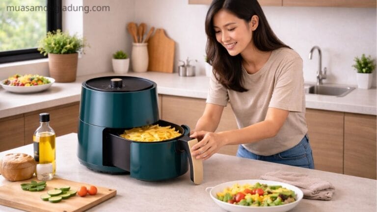 nồi chiên không dầu giá rẻ dùng nấu khoai tây chiên tại nhà