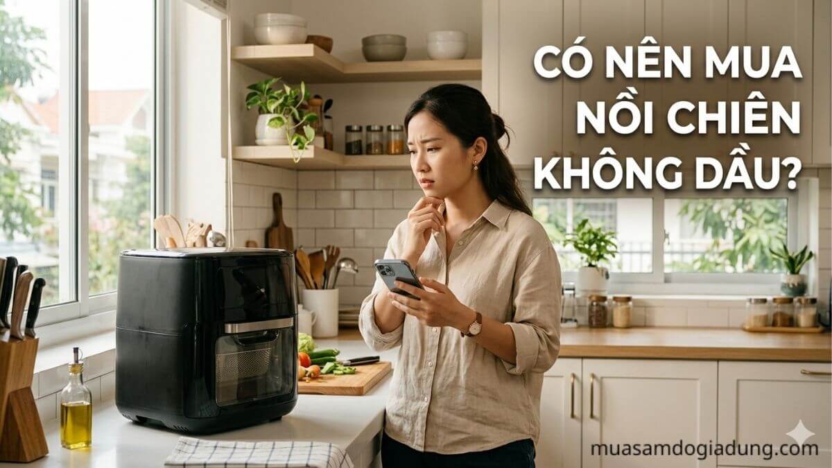 Nồi chiên không dầu là gì và có nên mua không trong gian bếp gia đình