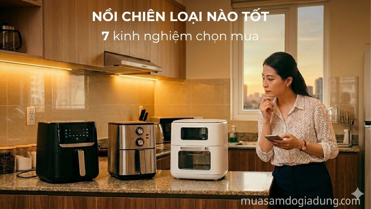 Nồi chiên không dầu loại nào tốt và kinh nghiệm chọn mua cho gia đình