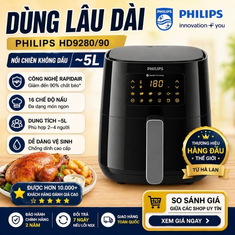 Nồi chiên không dầu Philips 5L