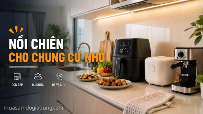 Nồi chiên không dầu nhỏ gọn phù hợp căn hộ chung cư hiện đại