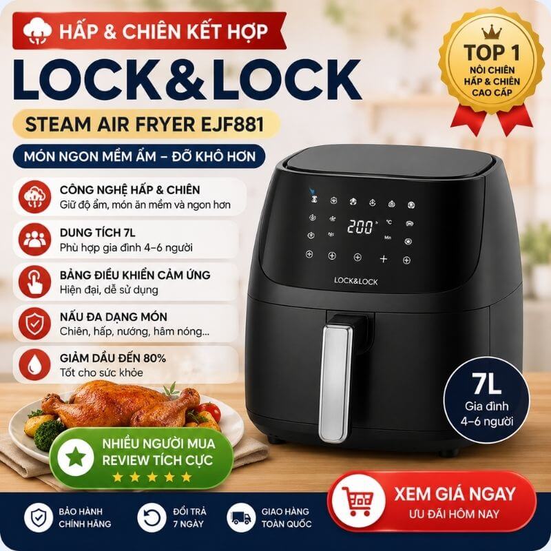 Lock&Lock Steam Air Fryer EJF881