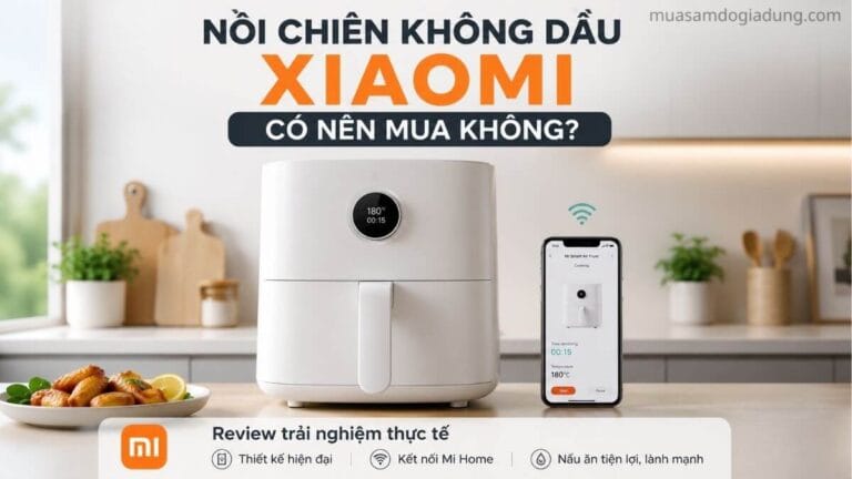 Nồi chiên không dầu Xiaomi thiết kế hiện đại có kết nối app Mi Home trong căn bếp smart home
