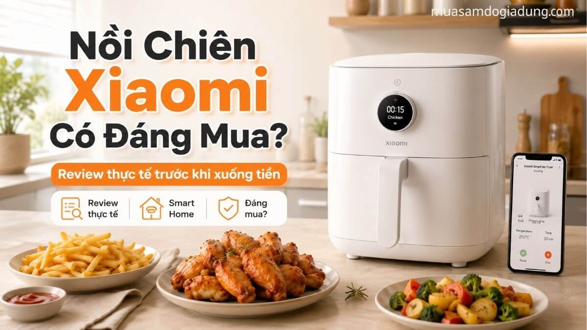 Ảnh card HUB review nồi chiên không dầu Xiaomi có đáng mua không
