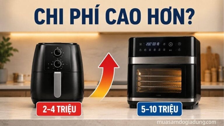 So sánh mức giá nồi chiên hơi nước và nồi chiên không dầu
