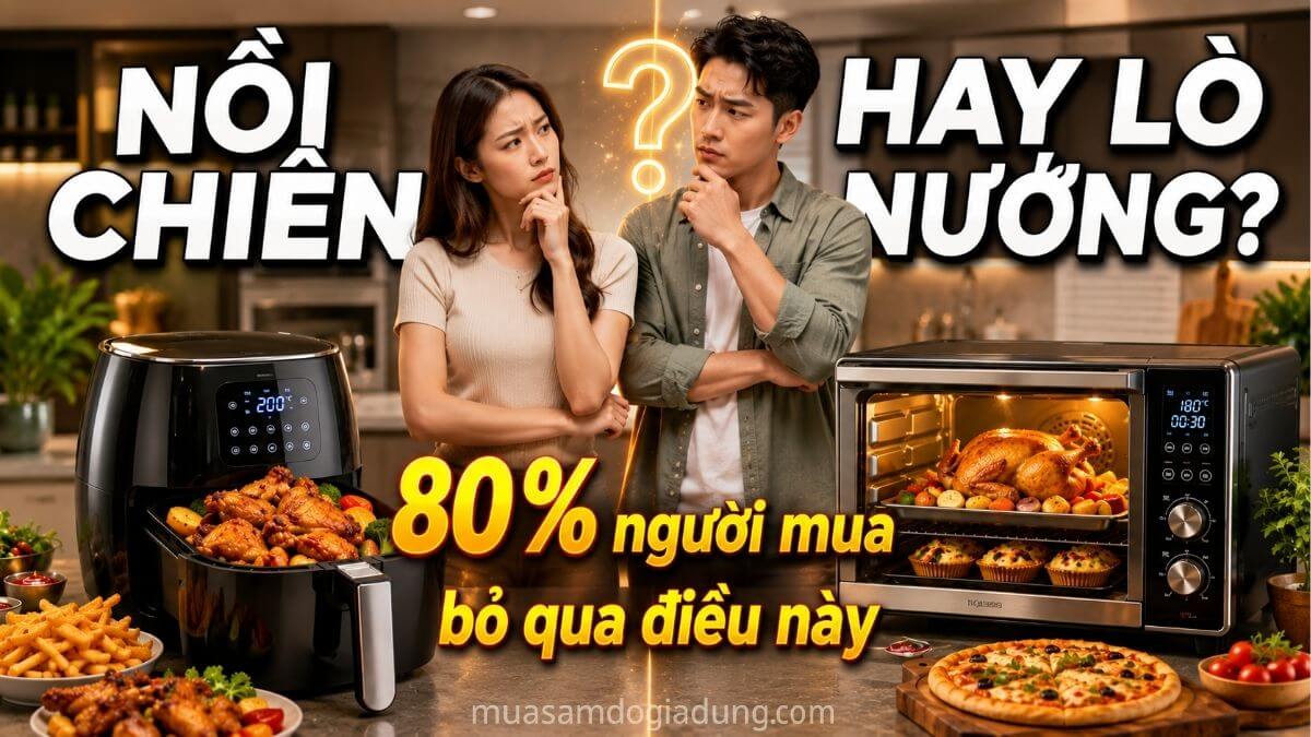 Nồi chiên không dầu hay lò nướng lựa chọn nào phù hợp hơn