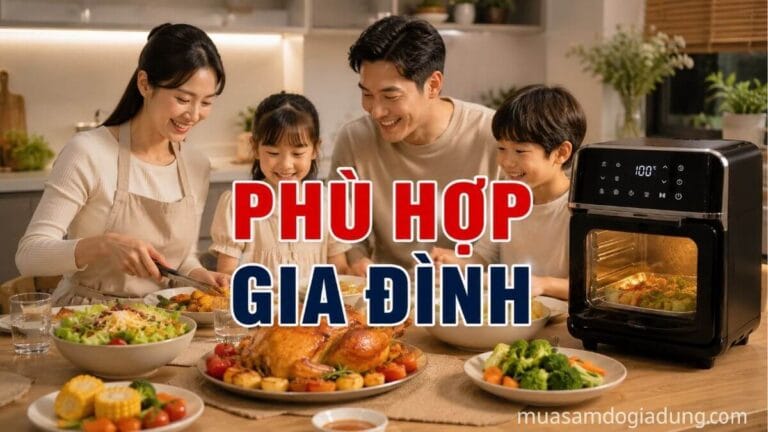 Gia đình sử dụng nồi chiên hơi nước thường xuyên để chế biến bữa ăn hằng ngày