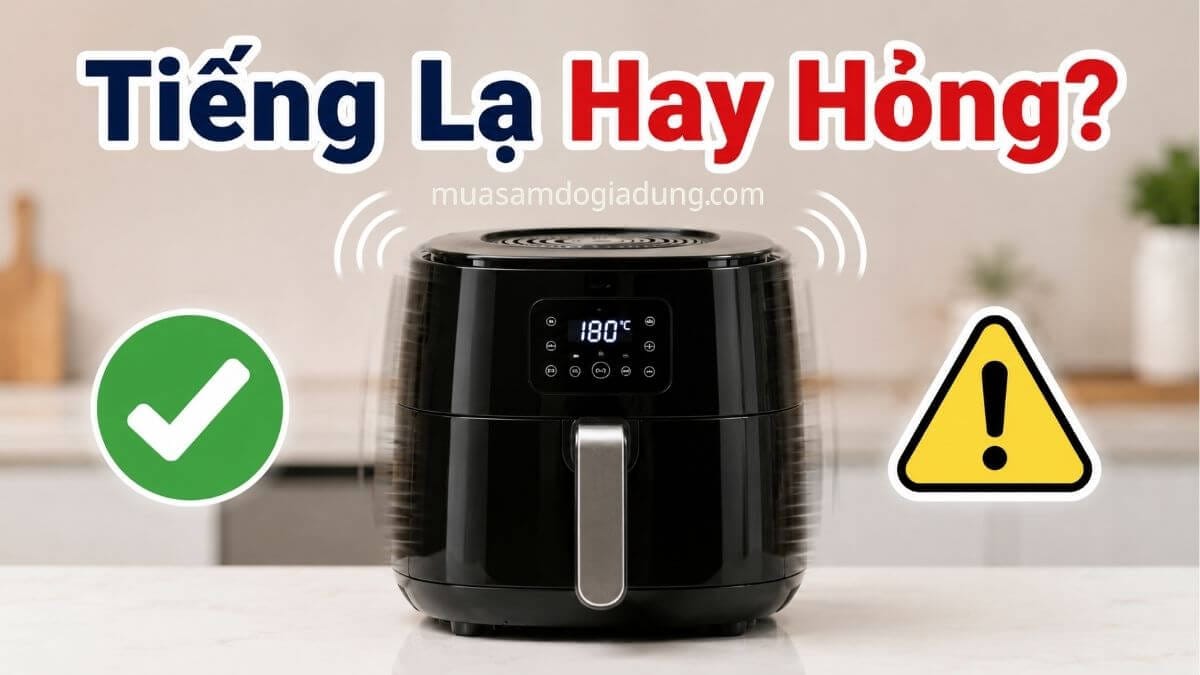 Nồi chiên không dầu phát ra tiếng lạ và dấu hiệu cần kiểm tra hỏng hóc