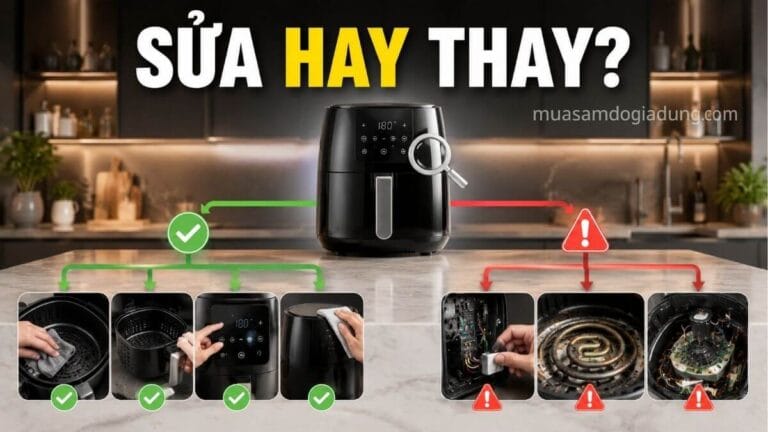 Cách xác định nên sửa chữa hay thay mới nồi chiên không dầu khi gặp sự cố