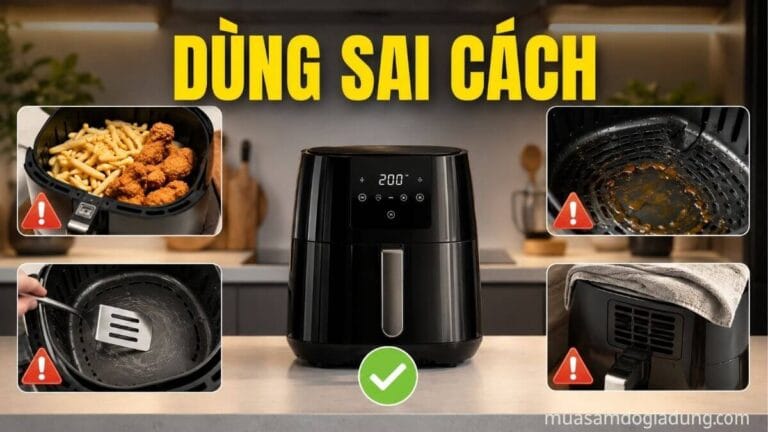 Những thói quen sử dụng sai làm giảm tuổi thọ nồi chiên không dầu