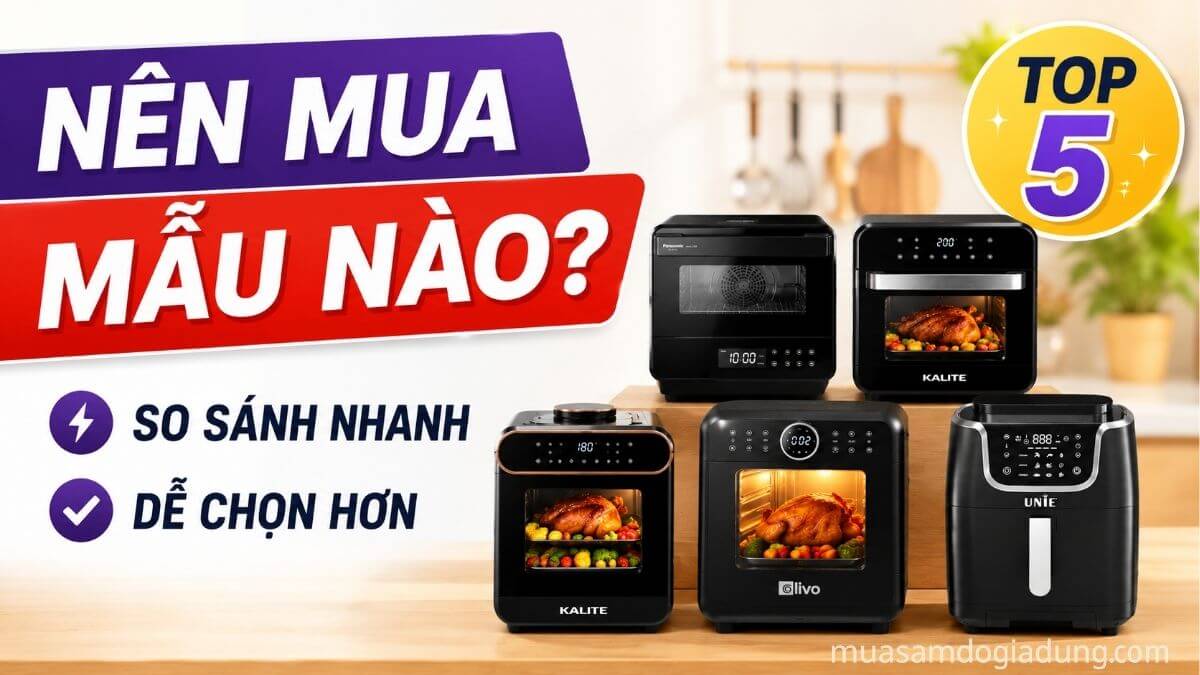 Nên mua nồi chiên hơi nước mẫu nào phù hợp với nhu cầu sử dụng