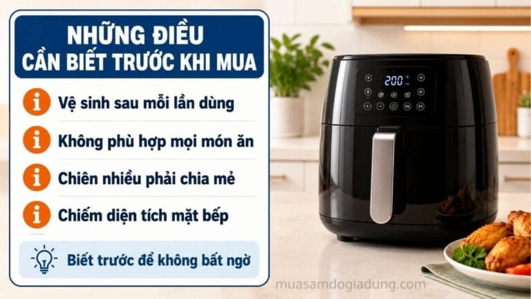 Những điều cần biết trước khi mua nồi chiên không dầu