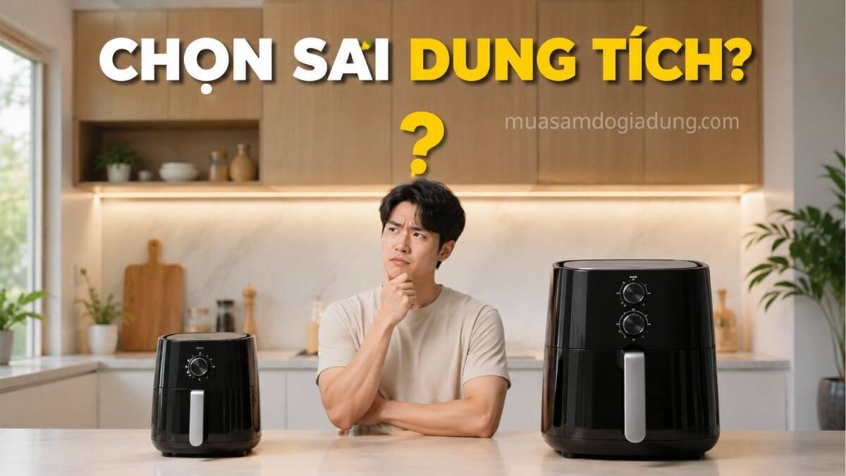 Những sai lầm khi chọn dung tích nồi chiên không dầu khiến nhiều người mua nhầm và phải đổi nồi sau một thời gian sử dụng