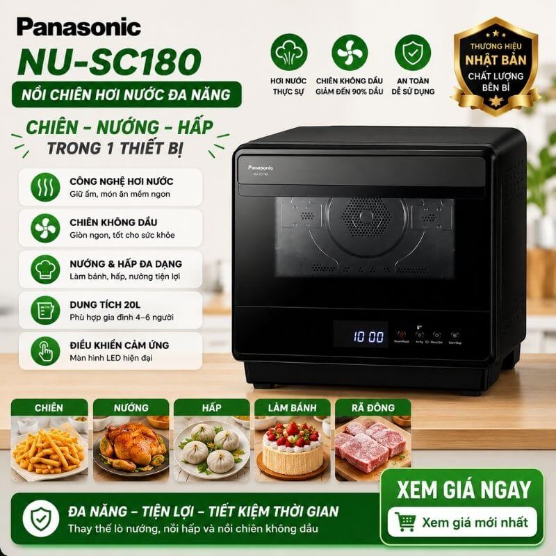 Nồi chiên hơi nước Panasonic NU-SC180